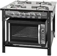 Fogao a gas Titanyum 04 bocas Industrial + Forno Titanyum Super Industrial
