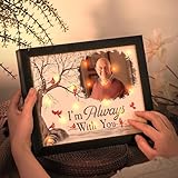 Macorner Personalized Photo LED Shadow Box, I'm Always with You Memorial Gift