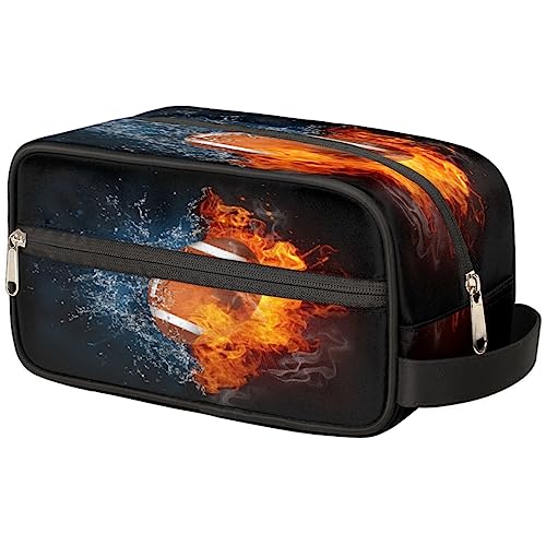 Travel Toiletry Bag for Women Men, Sport Football Water-resistant Shaving Bag American Football Hanging Dopp Kit Cosmetic Organizer Makeup Bag for Toiletries Accessories