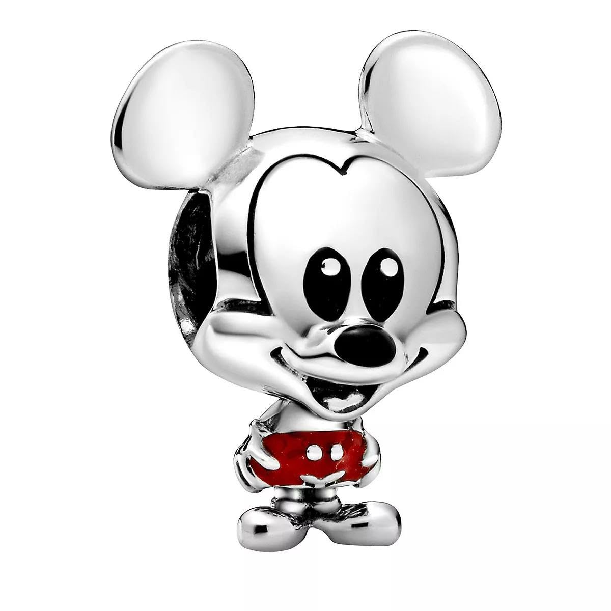 Pandora Disney Dije con diseño de Mickey de plata de ley con esmalte rojo y negro