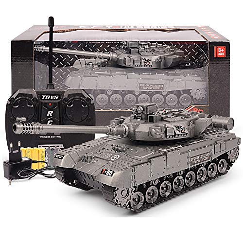 ACOC Mini RC Tank with USB Charger Cable Remote Control Panzer Tank 1:72