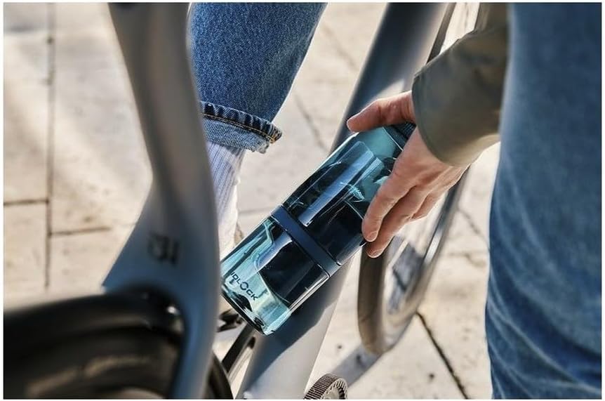 FIDLOCK Twist Bottle 700ml/24oz Life + Base Systems | New Leak-Proof, Self-Sealing Bottle Cap | Bike Water Bottle Holder with No Screws & Attached Bottle | Green