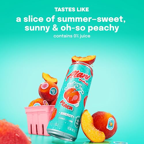 Alani Nu Juicy Peach Sugar Free Energy Drink (Pack of 12) - image 4