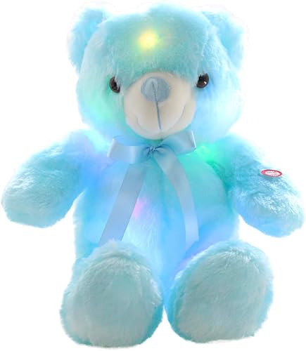 Osos de peluche LED lindos juguetes de peluche brillantes creativos coloridos y luminosos regalos para dormitorio niños bebé San Valentín azul 18 disponible en Yaxa Colombia