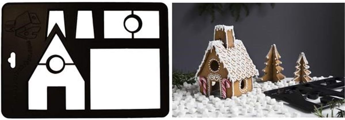 Gastomax 3D cookie cutter 28,5 x 19,5 x 1 cm Gingerbread house cutter, use the cutter twice to make enough parts for a complete house. Roll out the dough directly on parchment paper for best results. Hand washing is recommended