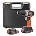 BLACK+DECKER 18V Cordless 2-Speed Hammer Drill with Two 1.5Ah Batteries and 400mA Charger, 45Nm Torque, LED Worklight, BCD003C2K-GB