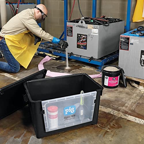 Image of PIG Battery Acid-Neutralizing Spill Kit - 15 inch W x 19.5 inch L x 17.5 inch H - Absorbs up to 3.8 gallons - KIT322