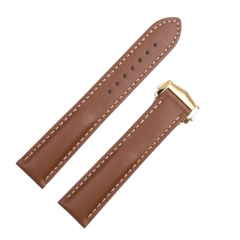 Bracelet montre rigide ? Solution cuir véritable napa français 21mm pour Omega Seamaster