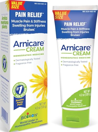 Boiron Arnicare Cream for Joint Pain, Muscle Pain, Swelling, Soreness, Stiffness, and Bruises - Fast...