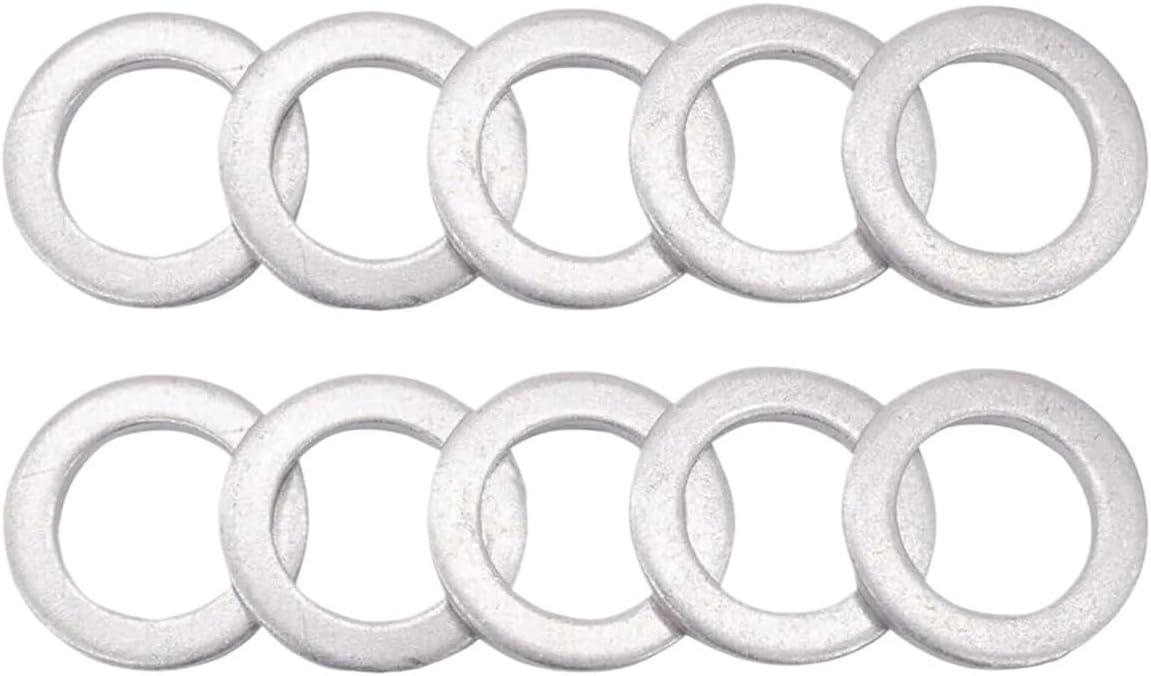 10-Pack Oil Drain Plug Gasket 09168-12012 for Outboard Motor 4-Stroke DF 9.9A 9.9B 15A 25A 30A Accessories Replacement