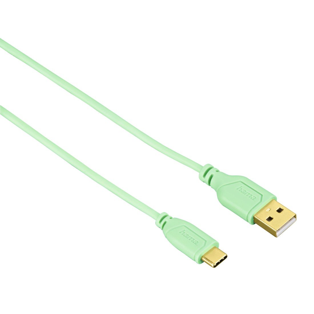 USB-C - USB-A Kablo, "Flexi", 0.75m, Yeşil