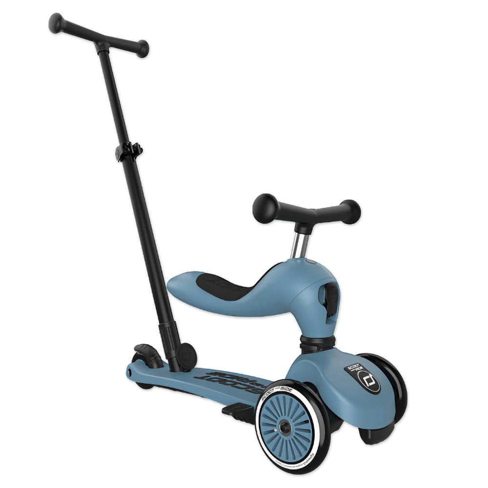 Highwaykick 1 Push and GO - Lauflernhilfe und Kickboard Farbe Steel