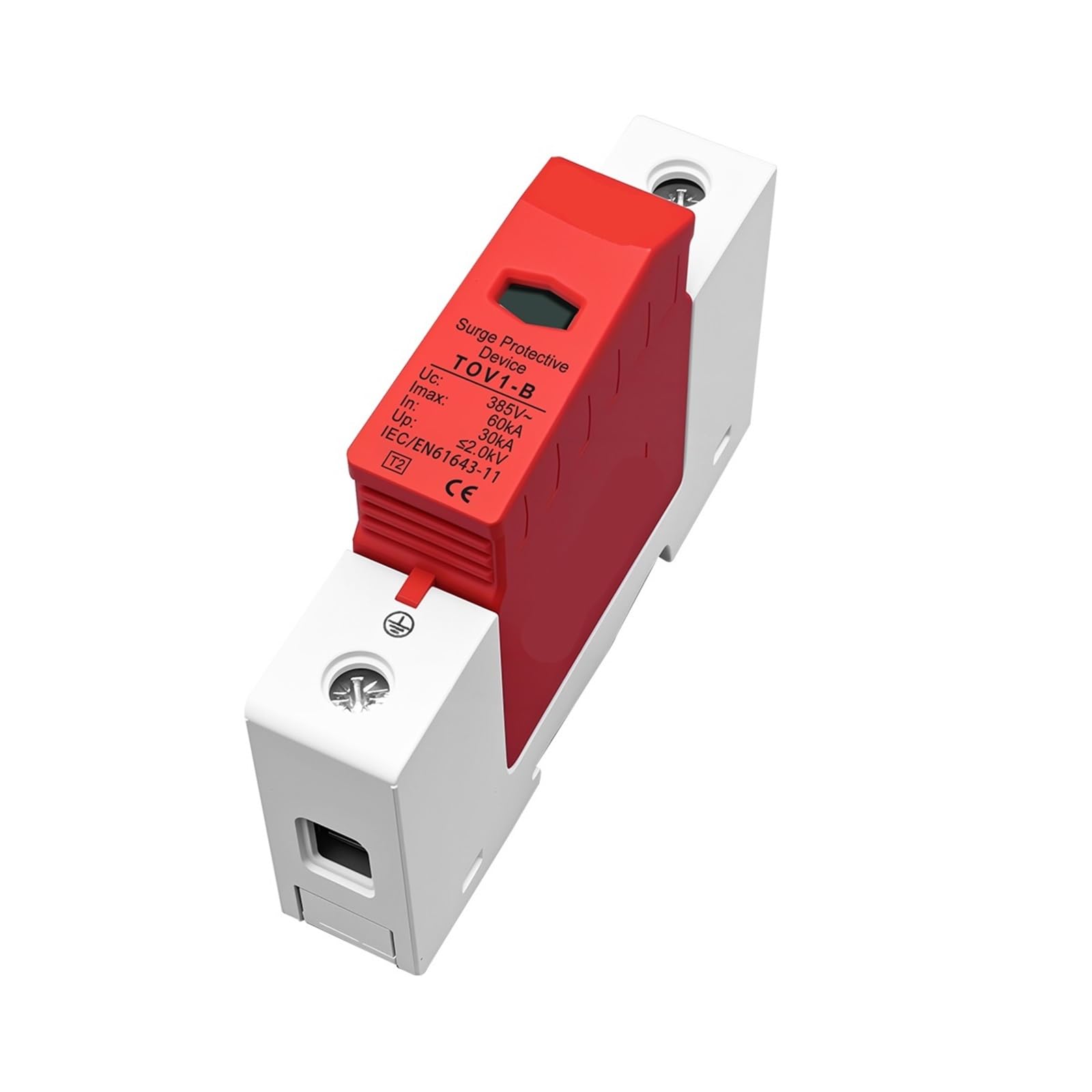 Protecteur de surtension domestique AC SPD 1P 20KA 40KA 60KA, dispositif de Protection contre les surtensions basse tension 275V 385V