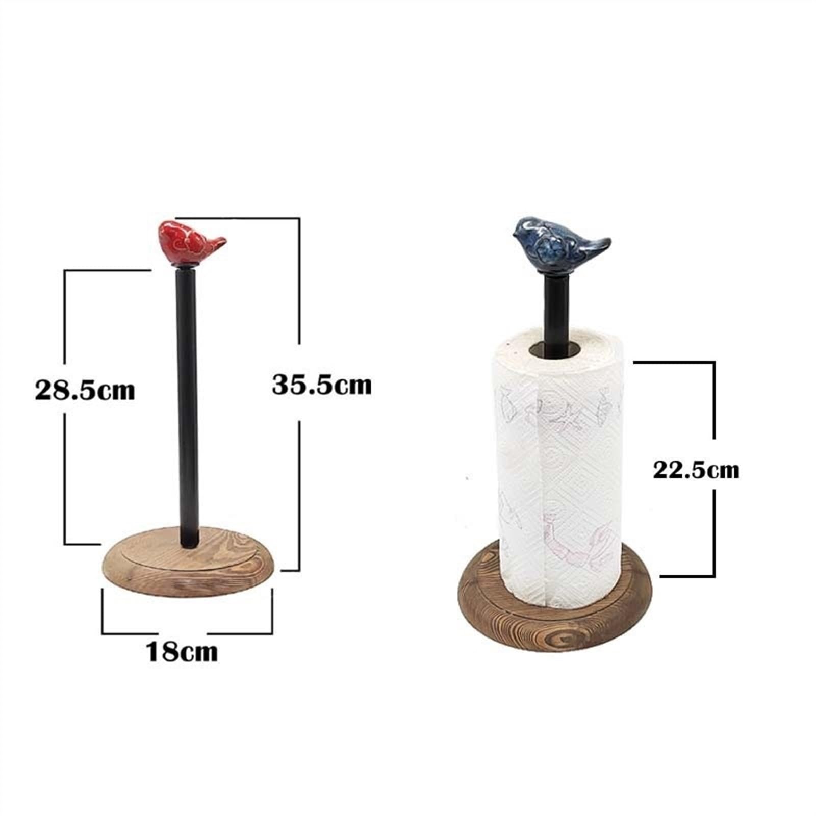 Portarotolo da Cucina Portarotolo di Carta Verticale da Tavolo da Cucina, portaoggetti for Sacchetti di plastica, Porta fazzoletti for Uccelli Domestici Portarotoli Cucina(Blue)