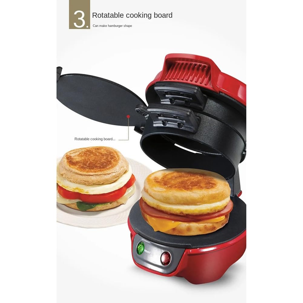 Amazon.com: Geuxe 漢堡機漢堡壓餅機不粘多功能牛肉漢堡煎蛋捲牛排早餐機美國插頭: 露臺、草皮與花園