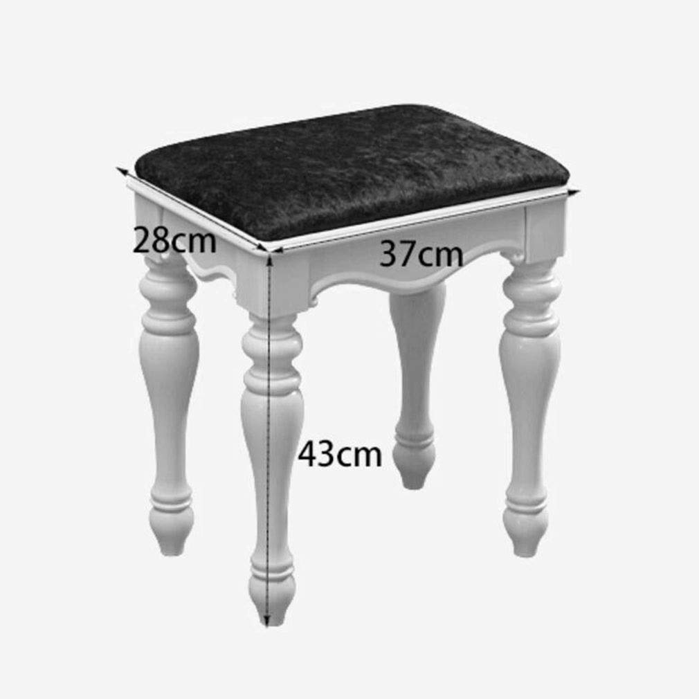 gzz Sgabello da toeletta in tessuto nordico Sgabello da toeletta Sgabello da banco in legno semplice e moderno Sgabello per trucco Sgabello per pianoforte,bianca