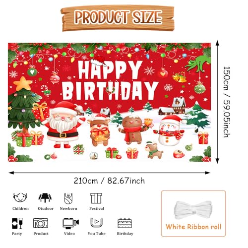 Fondo rojo para cumpleaños y Navidad 7x5 pies miniatura 2