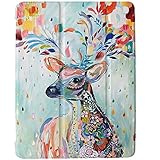 Fonction veille/réveil automatique intelligente ➤ L'aimant intégré offre une fonction veille/réveil automatique en fermant/ouvrant cette coque intelligente et en aidant à économiser de l'énergie, ce qui augmente la durée de vie de la batterie. L'ouverture de cet étui intelligent réveille automatiquement votre iPad et la fermeture du couvercle met automatiquement votre iPad en veille. Facile à mettre et à enlever, l'aimant maintient l'étui fermé fermement sur l'écran de l'iPad lorsque vous fermez la coque pour ajouter encore plus de protection à votre iPad. Cette coque est facile à installer.