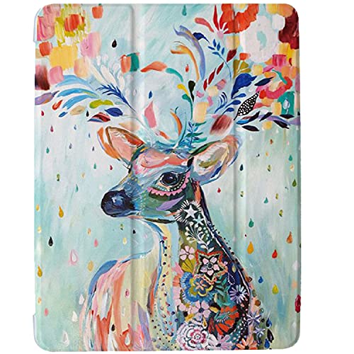 Image of DuraSafe Cases for iPad 7.9 Inch Mini 5th Gen [ Mini 5 2019 ] A2133 A2124 A2126 MUQY2HN /A MUQW2HN /A MUQX2HN /A Lightweight Smart Adjustable Stand Feature Printed Sleek Design Flip Case - Deer Print