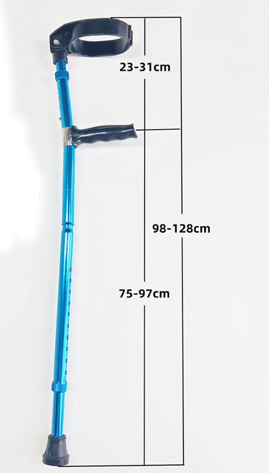 FLYUFO Muletas De Antebrazo Plegables Portátiles para Adultos, Muletas de Codo de Aluminio, Ajustable para Las Axilas para Personas Mayores discapacitadas B