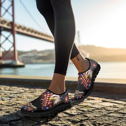 Image of Womens Slip On Walking Shoes Non Slip Loafer Breathable Holiday Travel Shoe Lightweight Casual Low Top Sneakers SizeUS 5.5-11.5