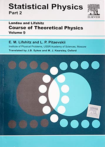 Image of STATISTICAL PHYSICS PART 2, VOL. 9 :COURSE OF THEORETICAL PHYSICS