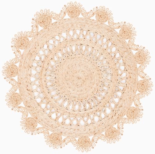 Tapete Redondo de Fibra Natural Boho 3' SAFAVIEH miniatura 3