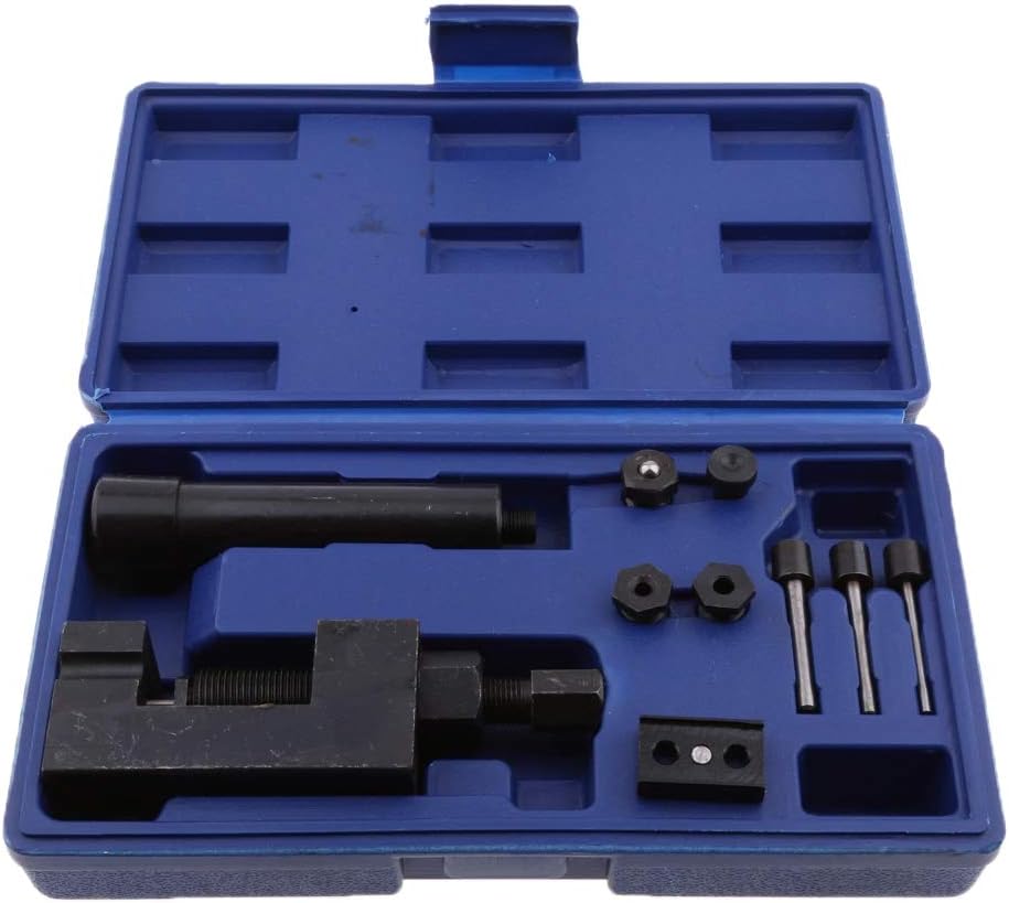 MACHSWON Motorcycle Chain Splitter and Riveter Tool Heavy Duty Large Sports Bikes O-Ring Chain Splitter Breaker and Riveting Rivet Riveter Tool Motorcycle Bike TE669 Chain Splitter Breaker
