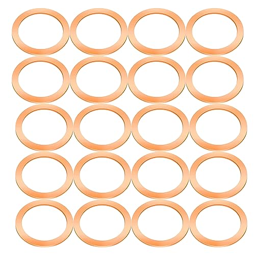 Image of M14 x 1.5 Oil Drain Plug Cooper Crush Washers Coolant Seal Ring Gasket 22 mm OD Pack of 20