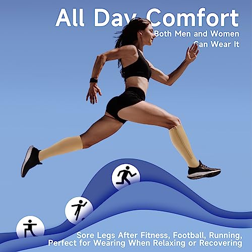 Image of cerpite Zipper Compression Socks, 2 Pairs 15-20 mmHg Closed Toe Compression Stockings for Men Women