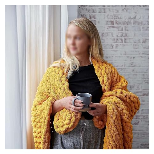 Couvertures et plaids tricotés en maille chenille super chaude - 7