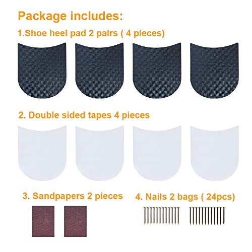 2 pares de protectores para tacones antideslizantes 3.5mm miniatura 5
