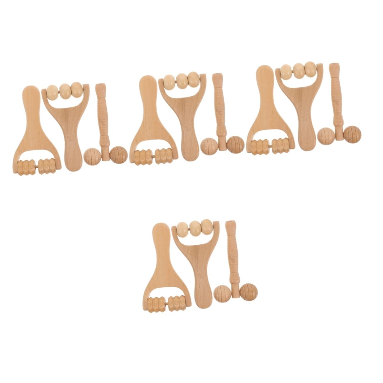 PACKOVE 4 Set Massaggiatore Per Punti Di Agopuntura Massaggiatore Per Muscoli Del Collo Per Spalle Rulli Massaggianti Accessorio Per La Casa 3 pezzi * 4