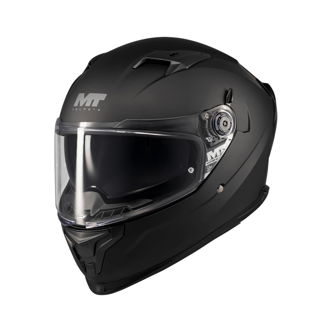 MT Helmets Braker SV, Casco Moto Integral Deportivo, Visor Solar Retráctil, Pantalla de Extracción Rápida Patentada, Spoiler Aerodinámico y Preparado Intercomunicador UCS, Homologado ECE 22.06 & DOT