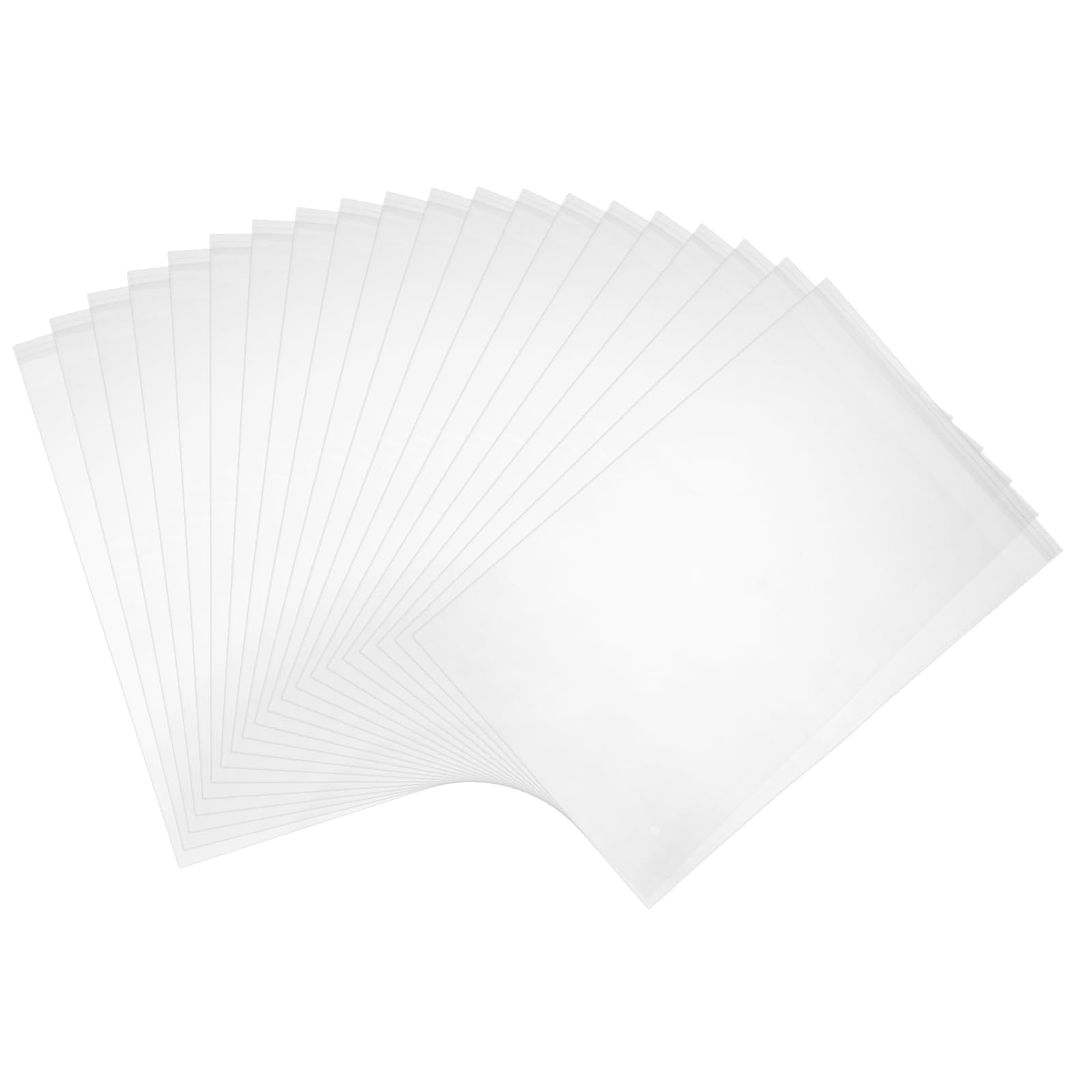 sourcing map 100 Pack Acid-Free Crystal Clear Sleeves (19.7x11.8 Inch) - Thickened Resealable Photo Sleeves Storage Bags Transparent Sealing Bag for Art Prints/Pictures/Photos/Framing/Mat