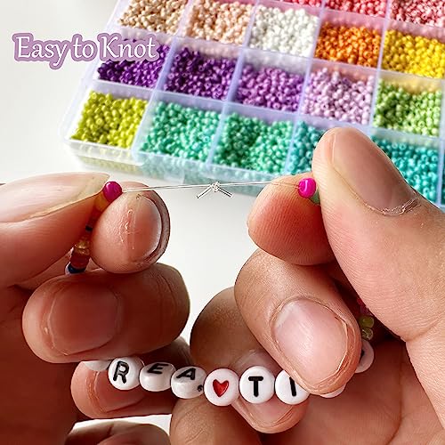 image for 0.5mm Stretchy Bracelet String, QBJAYTY Clear Elastic Bracelet String 