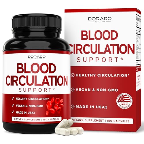 Blood Circulation Supplements with Diosmin & More (150 Capsules) Blood Flow Supplements for Men & Women - Spider & Varicose Veins for Legs Support - Vegan & Non GMO - 3rd Party Tested - USA Made