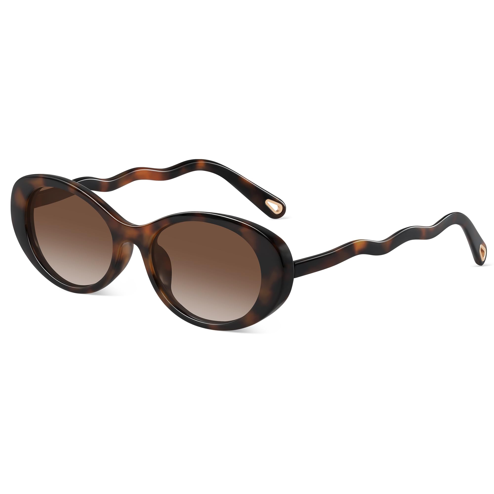 DANAMY Sunglasses Womens Retro Oval Sunglasses for Women 90s Vintage Lightweight UV400 Protection Trendy Shades