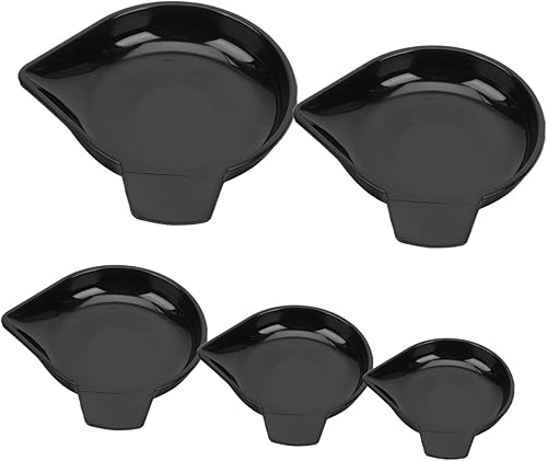 Angoily 5 unids tazas escala de prueba mini simple bandejas electrónicas titular alimentos portátil multipolvo diamante/escalas reemplazo