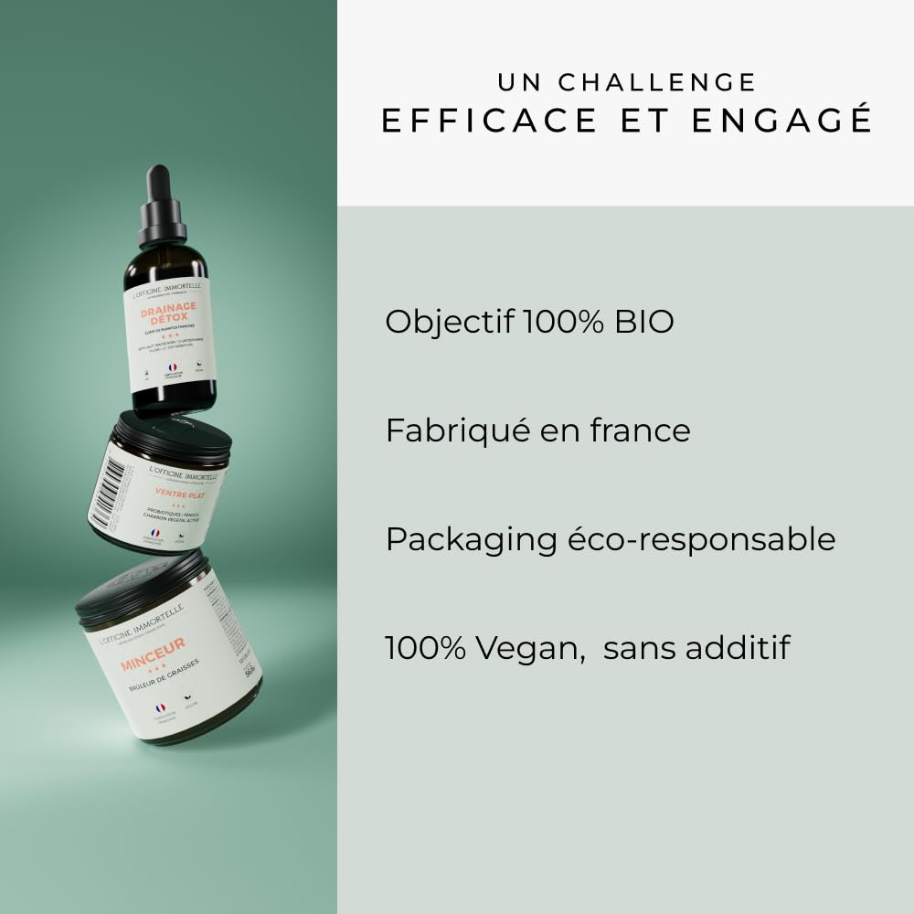 CHALLENGE FIT EN 30 JOURS | Aide à la perte de Poids | Elimine les toxines | Café vert | Thé vert | Fabriqué en France