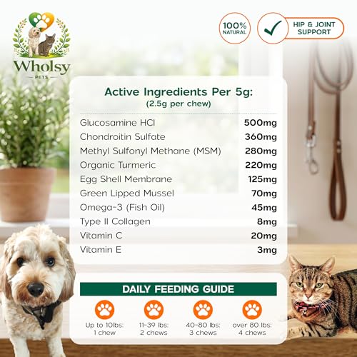 Hip & Joint Chews for Cats and Dogs. 100% Natural ingredients used. - Image 4
