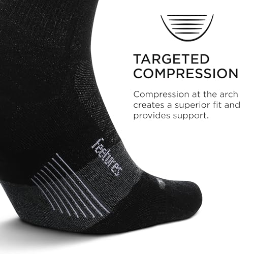 Image of Feetures Merino 10 Cushion Quarter Sock Stripe