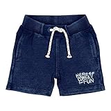 Super bequeme und weiche Sweathose / Sweatshorts mit breitem Schlupfbund und Zierkordel in einem tief dunklem Indigo Blue Ton aus weichem French Terry für Jungen von dem Niederländischem Babymode Label FEETJE.  !! KJ Fashion Größentip: Bitte beachten Sie das niederländische Mode generell immer recht klein und schmal ausfällt, am besten eine Gr. größer bestellen als getragen wird !! 
