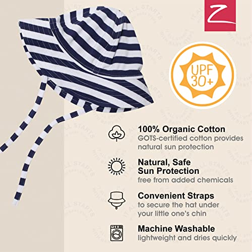 Stripe Sun Hat - Navy3