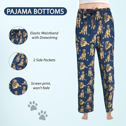 Pet Lover Pajama Pants – New Cotton Blend - All Season - Comfort Fit Lounge Pants for Women and Men - 27 Breeds Available3