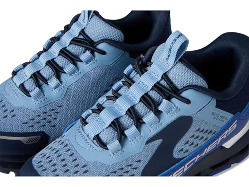 Skechers Jungen Glide-Step Plus Vista-Lane Trainer, Blue Synthetic/Textile/Navy & Silver Trim, 35.5 EU – Ansicht 11