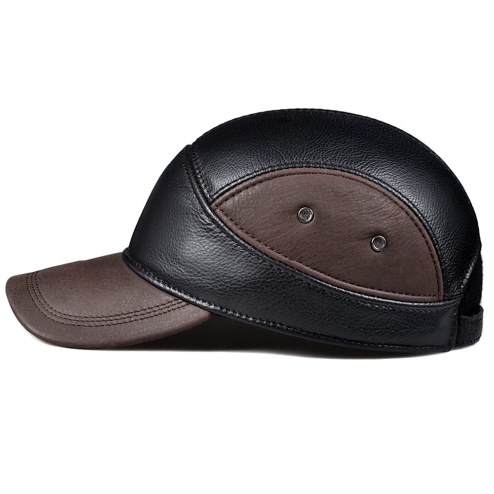 Klassische Unisex-Baseballkappe aus PU-Leder, verstellbare Trucker-Cap für Sport und Outdoor-Aktivitäten, BL