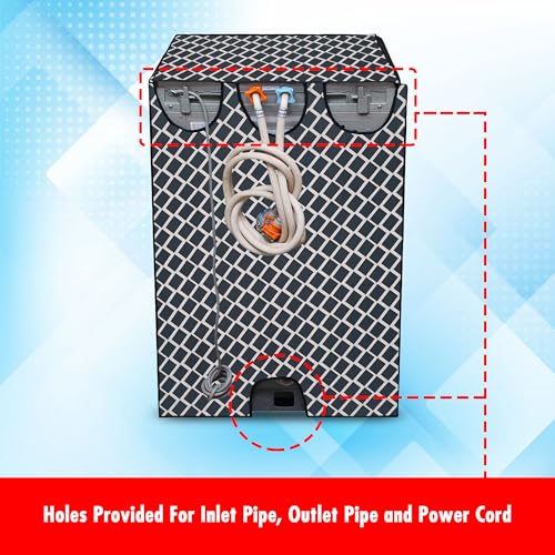 Image of Lithara Top Load Fully Automatic Washing Machine Cover for LG, Samsung, IFB, Whirlpool, Suitable for 6 KG & 6.5 KG - Waterproof, Dustproof Cover (Print-11)