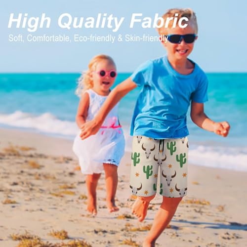 Boys Swim Trunks Boys Beach Board Shorts Floral Watercolor Pattern Quick Dry with Mesh Lining2