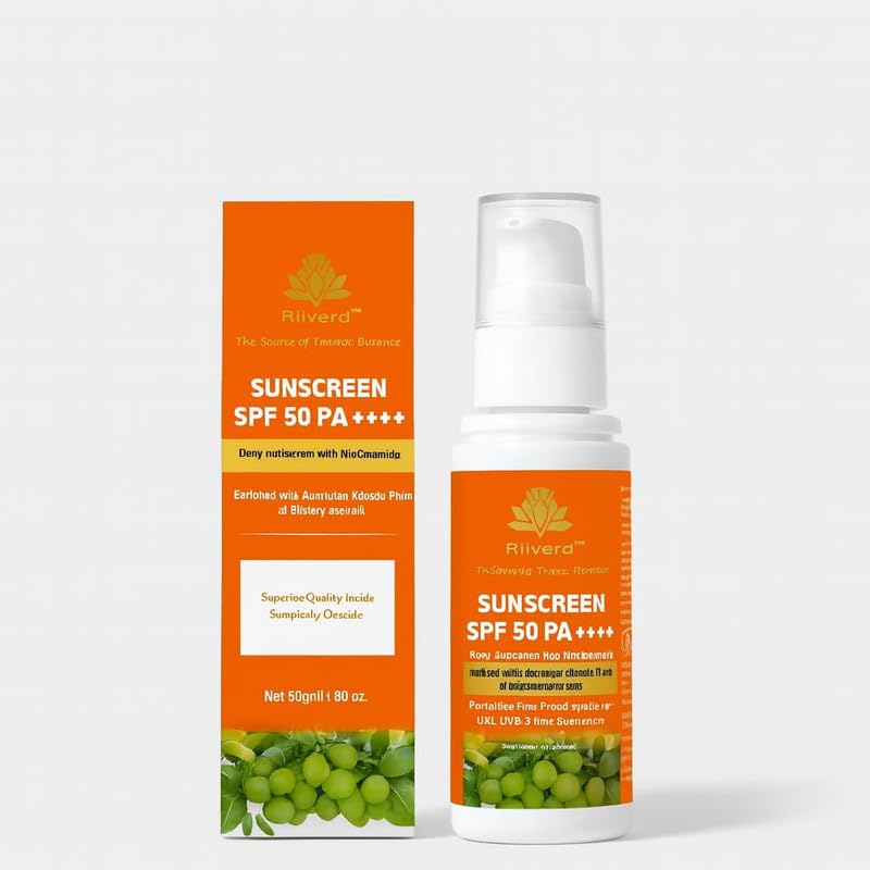 Riivera Sunscreen Cream SPF 50 PA+++ 50gm | Skin Hydrating, Brightening & Non-Comedogenic Formula-picture-18